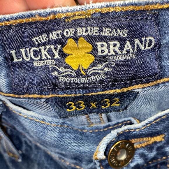 Classic Ripped Straight Lucky Brand Mens Jeans - Picture 3 of 4